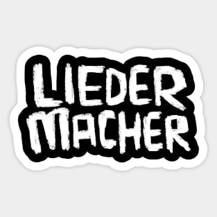 German Music: Liedermacher - Singer Songwriter Sticker